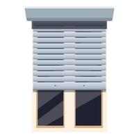 Modern window being covered by security roller shutter vector