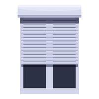 Modern window being protected by external rolling shutters vector