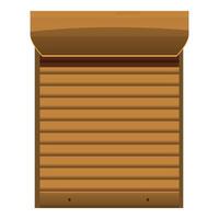 Brown window shutter protecting house from burglars vector
