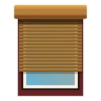 Modern window being covered by a wooden shutter vector