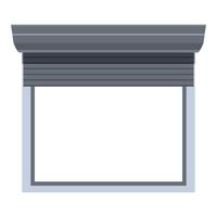 Modern protection system, gray window roller shutter providing security vector