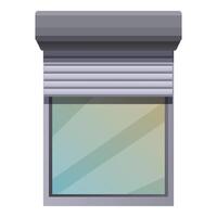 Modern window being covered by security shutter vector