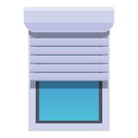 Modern window being covered by security shutters vector