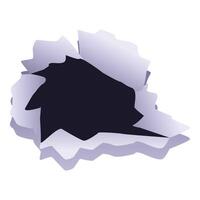 Torn paper hole creating a dark empty void vector