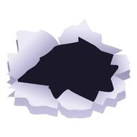 Torn paper hole with ripped edges forming a frame vector