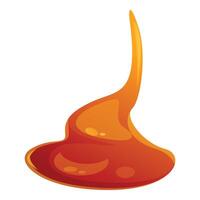 Delicious flowing caramel sauce dripping down vector