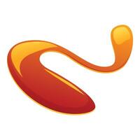 Caramel sauce flowing, forming delicious shape vector