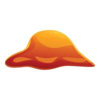 Flowing liquid caramel splashing on white background vector