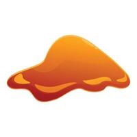Flowing honey puddle dripping down background vector