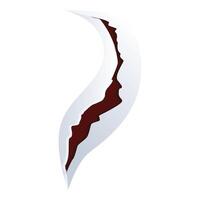 White torn paper with red background revealing hole vector