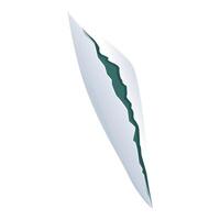 Sharp ice spike forming on frozen surface vector