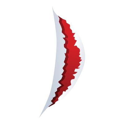 White paper ripping with red bloody background appearing