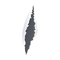 Torn paper hole with ripped edges creating background design element vector