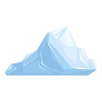 Large chunk of iceberg floating in ocean vector