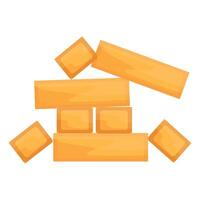 Wooden toy blocks are falling down in a heap vector