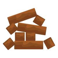 Wooden blocks balancing carefully with some falling down vector