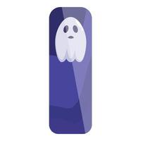 Ghost bookmark icon for halloween reading list vector