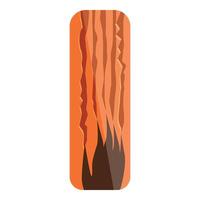 Chocolate bar showing different layers of filling vector