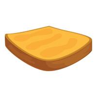 Delicious toast with butter spreading on top isolated on white background vector