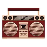 Vintage boombox playing music with style and retro vibes vector