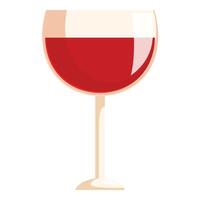 Glass of red wine, with a splash of wine in the glass vector