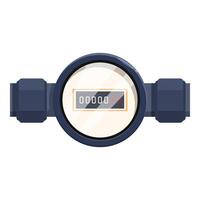 Water meter showing consumption in cubic meters vector