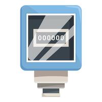 Electric meter showing energy consumption data vector
