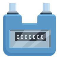 Blue mechanical hand tally counter showing zero number vector