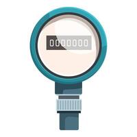 Water meter measuring water consumption displaying numbers vector