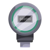 Gas meter showing zero consumption on display vector