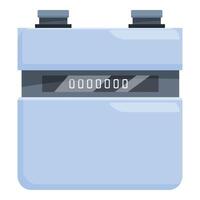 Electric meter showing energy consumption data vector