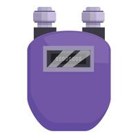 Modern gas meter measuring gas consumption in cubic meters vector