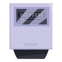 Electric meter showing energy consumption data vector