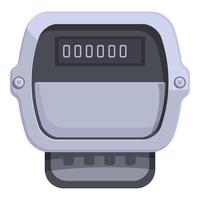 Electric meter showing energy consumption data vector