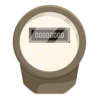 Analog electricity meter showing zero consumption vector