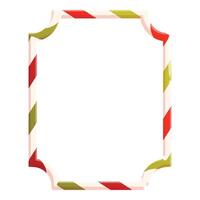 Christmas candy cane border making a square frame vector
