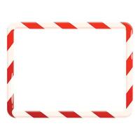 Rectangular christmas candy cane border creating a frame vector