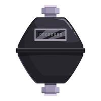 Gas meter measuring device showing energy consumption vector