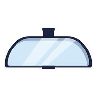 Car rear view mirror reflecting road behind showing clear view vector