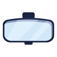 Car rearview mirror reflecting nothing showing empty road ahead vector