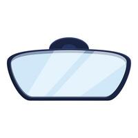 Rearview mirror reflecting nothing showing empty road ahead vector