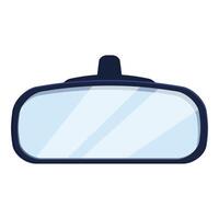 Rearview mirror reflecting nothing showing empty road ahead vector