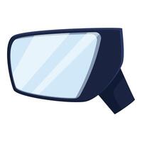 Side rearview mirror reflecting clear sky vector