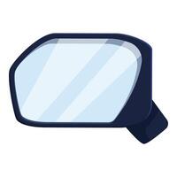 Clean side rearview mirror reflecting an empty road vector