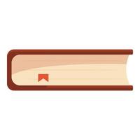 Closed book with bookmark lying on white background vector