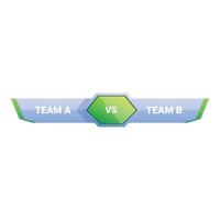 Versus screen showing team a playing against team b vector