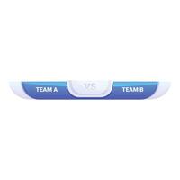 Versus screen is comparing team a against team b vector