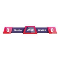 Modern scoreboard with time and result display for team a and team b vector