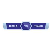 Versus screen showing team a against team b stream starting soon vector