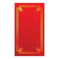 Red background featuring traditional chinese pattern border for new year celebration vector
